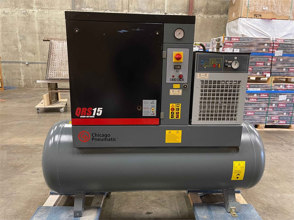 Chicago Pneumatic "QRS-15-HPD" Air Compressor and Dryer