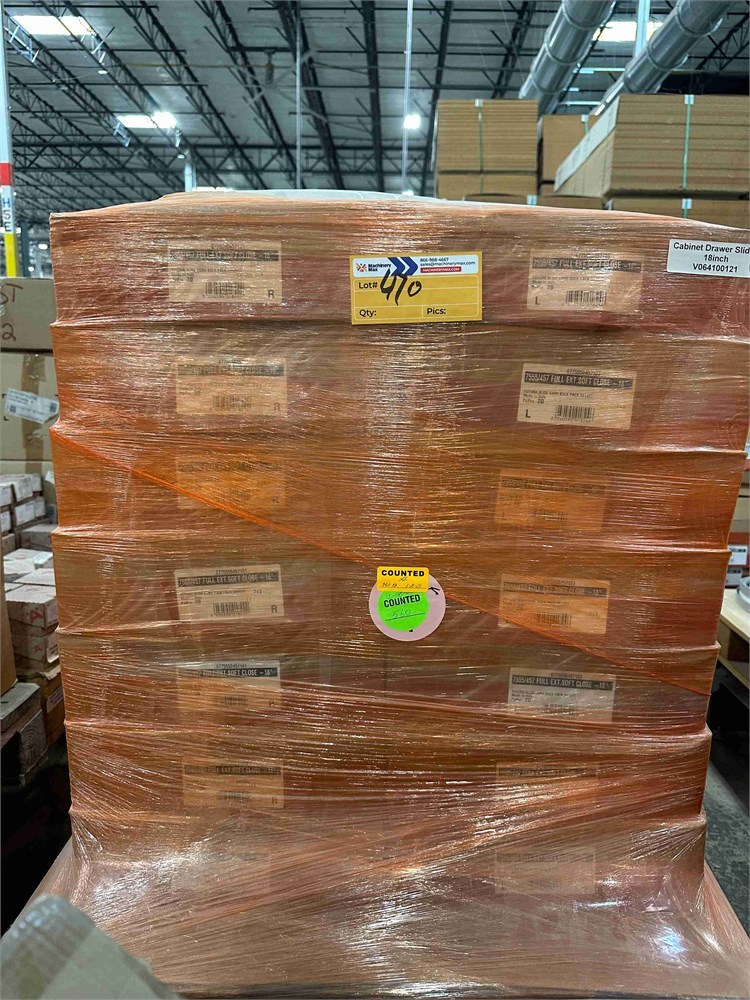 Pallet of Salice 7555/457 Full Ext. Soft Close 18" Drawer Slides