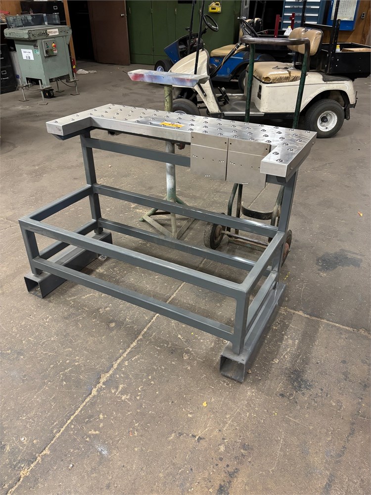 Lot of Table, Stand, & Hand Truck as pictures