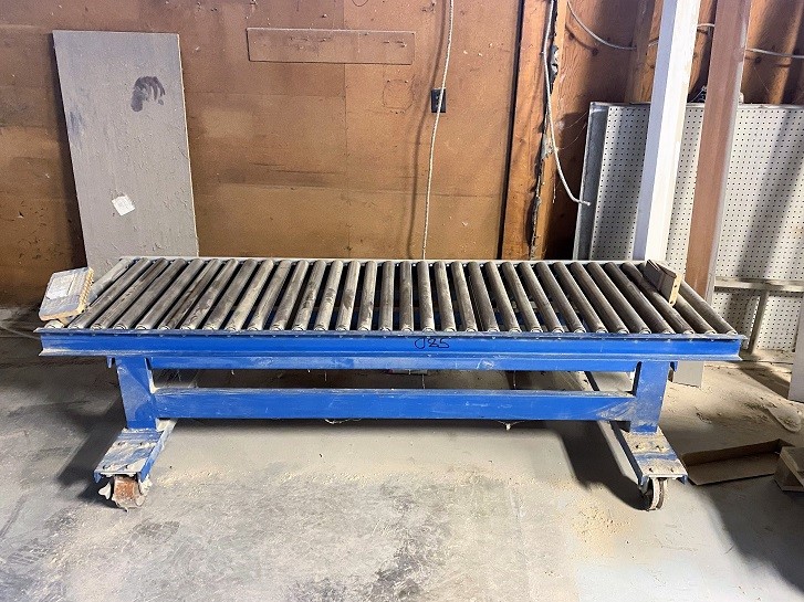 (1) Section of Wecon Roller Conveyor on Casters - 30" Wide