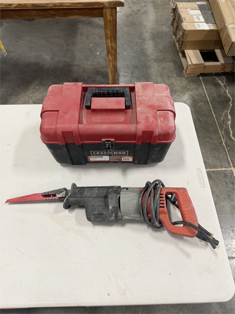 Tool Box/Contents and Milwaukee Sawzall