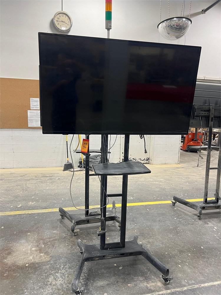 TV's & Rolling Stands - Qty (2) 50-55"