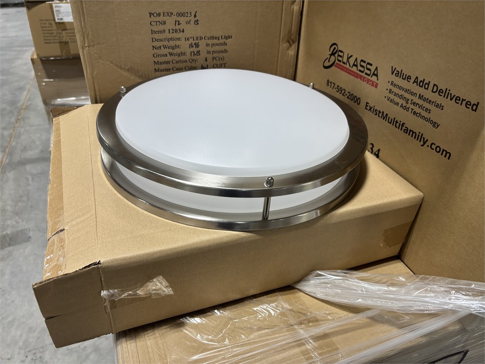 Pallet of 16" LED Ceiling Lights - as pictured