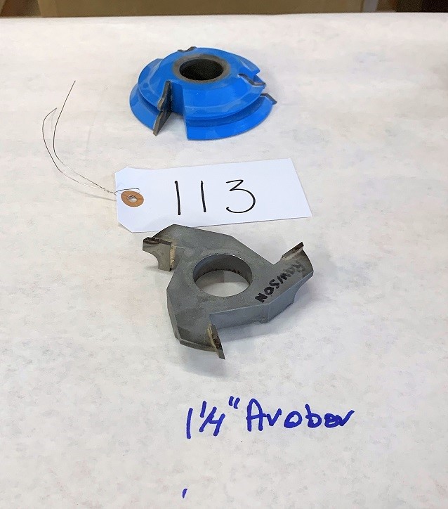 LOT# 113  (2) SHAPER / MOULDER CUTTERS * SEE PHOTO FOR PROFILE & BORE DIAMETER