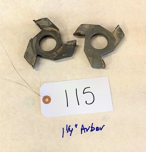 LOT# 115  (2) SHAPER / MOULDER CUTTERS * SEE PHOTO FOR PROFILE & BORE DIAMETER